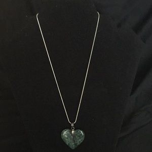 Beautiful green gemstone necklace with chain Sale 3 for $20